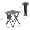 TRIPLE TREE 2 Pack Camping Stool, Grey, 13.8 Inch Portable Folding Stool for Outdoor Walking Hiking Fishing 400 Lbs Capacity with Carry Bag