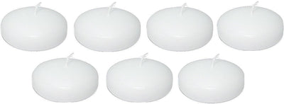 D'light Online Floating Candles Bulk Pack for Events, Weddings, Spa, Home Decor, Special Occasions and Holiday Decorations (Large - 3" (Set of 12), White)