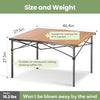 Join Nature Camping Table Lightweight Foldable Large for 4-6 Person Portable Camp Table with Aluminum Roll Up Tabletop and Carry Bag for Outdoor, Sturdy, Stable, Loads 220 Lbs