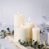 BOLSIUS 6 Ivory Pillar Candles Bulk - 3x6 Inches Candle Set - 70+ Hours Clean Burning - No Palm Oil - 0% Animal Fat - Premium European Quality - Unscented Dripless Wedding Pillars