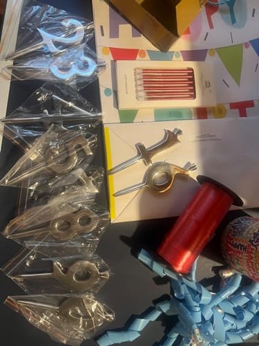 The Metal Magician Aluminum Birthday Candles, Silver Birthday Candles, 10 Birthday Candle Pack, Birthday Candles for Cake, Aesthetic Candles, Sparkler Candles for Birthday Cake, Birthdate Candle Set