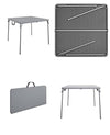 CoscoProducts COSCO XL 38.5" Half Card w/Handle Indoor & Outdoor, Portable, Wheelchair Accessible, Camping, Tailgating, & Crafting Folding Table, Gray, 1-Pack,Grey