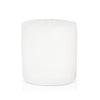 Bask Large Mottled Pillar Candles - Unscented - 6-Inch Diameter for Extra-Wide Holders - 3-Wick Candles for Home and Events - White