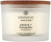 Chesapeake Bay Candle PT40234 Scented Candle, Peace + Tranquility (Cashmere Jasmine), Coffee Table ,11 oz , White, Home Décor