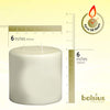 BOLSIUS Three Wick Big Pillar Candle Ivory – 6x6 Inches - Premium European Quality - 75 Hours Burn Time - Relight Unscented Large Pillar Candle - Smooth & Smokeless Flame - Wedding, & Party Candle