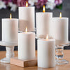 MAKALONE White Pillar Candles Set of 6-2.8" x 4" Unscented Pillar Candles Bulk- for Wedding, Parties, Spas and Dinner, Home Decoration, Church