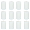 12 Pack 2x3 Inch Pillar Candles, Unscented Column Candles for Home Restaurants Spa Church Weddings, Smokeless Dripless and Clean Burning Emergency Candle - White