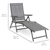 Best Choice Products Set of 2 Outdoor Patio Chaise Lounge Chair Adjustable Reclining Folding Pool Lounger for Poolside, Deck, Backyard w/Steel Frame, 250lb Weight Capacity - Gray