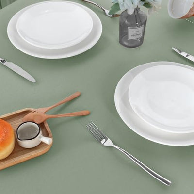 sancua 6 Pack Sage Green Tablecloth 60 x 102 Inch, Rectangle Table Cloth for 6 Feet Table - Stain and Wrinkle Resistant Washable Polyester Table Cover for Dining Table, Buffet Parties and Camping