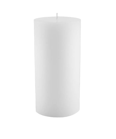 Mister Candle - 4" x 8" White Pillar Candle - Unscented Hand Made Premium Pillar Candle for Home Decoration, Wedding Parties, Gifts for Women
