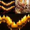 Tea Light, 150 Pack Flameless LED Tea Lights Candles Flickering Warm Yellow 200+ Hours Battery-Powered Tealight Candle. Ideal for Party, Wedding, Birthday, Gifts and Home Decoration (150 Pack)