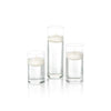 Yummi Set of 36 Floating Candles and Cylinder Vases - Ivory