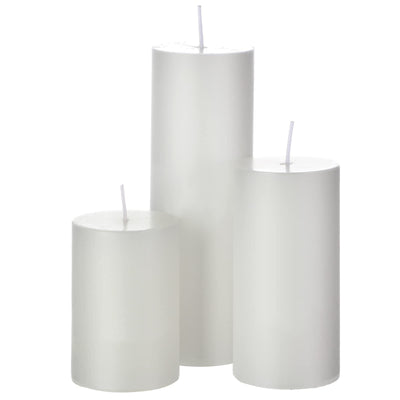 Shihanee White Pillar Candles and Glass Cylinder Vases Clear Cylinder Candle Holders for Slim Pillar Candles Wedding Centerpieces(36 Pcs)
