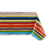 DII Vinyl Tabletop Collection Indoor/Outdoor Spill-Proof Flannel Backed Tablecloth, Rectangle, 60x84, Summer Stripe