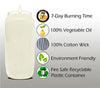 Hyoola 7 Day White Prayer Candles, 10 Pack - 6" Tall Pillar Candles for Religious, Memorial, Party Decor, Vigil and Emergency Use - Vegetable Oil Wax in Plastic Jar Container