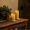 Luminara Realistic Artificial Flame Pillar Candle with Timer, 5-Inch, Ivory