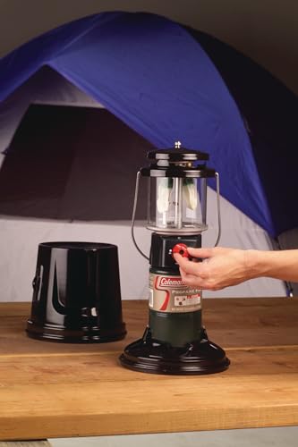 Coleman QuickPack Deluxe+ 1000 Lumens Propane Lantern with Carry Case, 2-Mantle Lantern with Automatic Ignition, Adjustable Brightness, & Pressure Control, Great for Camping, Power Outage, & More