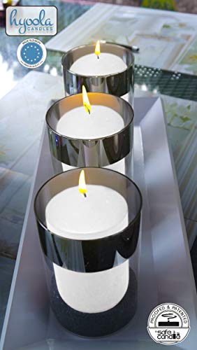 HYOOLA White Pillar Candles 3x6 Inch - Unscented Pillar Candles - 12-Pack - European Made