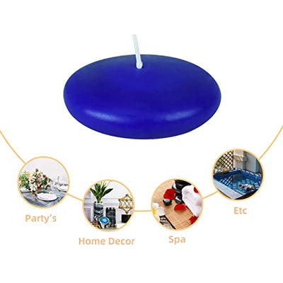 Zest Candle 12-Piece Floating Candles, 3-Inch, Blue