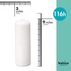 BOLSIUS 6 White Pillar Candles Bulk - 3x9 Inches Candle Set - 116+ Hours Clean Burning - No Palm Oil - 0% Animal Fat - Premium European Quality - Unscented Dripless Any Occasion Pillars