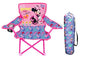 JAKKS Pacific Minnie Camp Chair for Kids, Portable Camping Fold N Go Chair with Carry Bag, Minnie - Bows