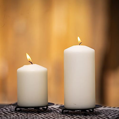 Stonebriar Tall 3x6 Inch Unscented Pillar Candles,White, 6 count
