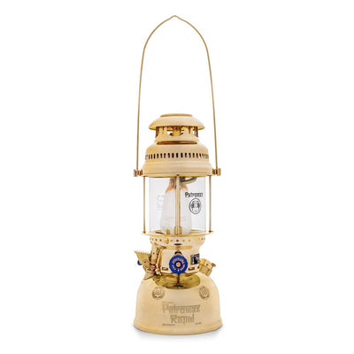 Petromax HK500 Pressurized Lantern, 500 Candlepower with 1 Quart Kerosene Tank for Home, Camping or Emergency Lighting, Hand Assembled High Pressure 400 Watt Lamp, Polished Brass