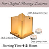 FuHigh 10Pack 6”Paper Floating Candle Lantern,Wooden Water Lanterns with Candles,Outdoor Patio Decor for Pool Parties,Wedding,Memorials,Garden (10Lanterns with Candles)