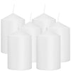 White Pillar Candles - Set of 6-3" x 6" Dripless Unscented Candles in White for Home Decor, Relaxation & All Occasions