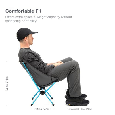 Helinox Chair Zero Large Ultralight Compact Backpacking Chair, Black