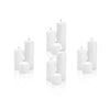 Royal Imports Unscented Pillar Candles 3 Inch Premium Wax White, 4 Sets (12 Candles - 4 of Each 3x3, 3x6, 3x9) White Unscented Premium Wax for Wedding, Spa, Party, Birthday, Holiday, Bath, Home Decor