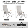 ICECO Ha1600 Adjustable Camping Chairs for Adults, Foldable High Back Camping Chair, Portable Folding Chairs for Outside, Reclining Outdoor Chair with Storage Bag, 400LBS, 10 Years Warranty