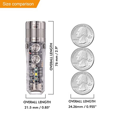 RovyVon A28 Gen 2 Pocket Flashlight, 1000 Lumen with Sidelight Super Bright Handheld Flashlights, USB C Rechargeable EDC Flashlights Waterproof for Hiking,Outdoor,Emergency