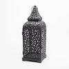 Richland Moroccan Temple Metal Lantern Black 15" Set of 10