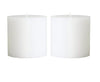 MIster Candle - White 4" x 4" Hand Made Pillar Candles (Set of 2) Unscented, Smokeless, Solid Color