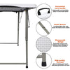 FORUP Folding Utility Table, 4ft Fold-in-Half Portable Plastic Picnic Party Dining Camp Table