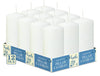 HYOOLA White Pillar Candles 3x6 Inch - Unscented Pillar Candles - 12-Pack - European Made