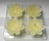 Biedermann & Sons 4-Pack Floating Lotus Candles, White, Box of 3