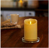 Luminara Realistic Artificial Flame Pillar Candle with Timer, 5-Inch, Ivory