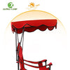 ALPHA CAMP Camp Chairs with Shade Canopy Chair Folding Camping Recliner Support 350 LBS - Red