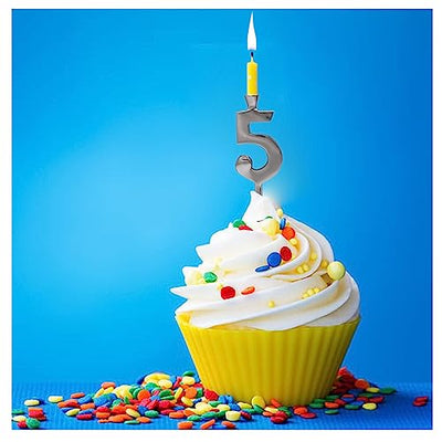 The Metal Magician Aluminum Birthday Candles, Silver Birthday Candles, 10 Birthday Candle Pack, Birthday Candles for Cake, Aesthetic Candles, Sparkler Candles for Birthday Cake, Birthdate Candle Set