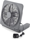 O2COOL Treva 10-Inch Portable Desktop Air Circulation Battery Fan, 2 Speed, Compact Folding & Tilt Design, with AC Adapter (Graphite)