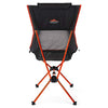 Cascade Mountain Tech Outdoor High Back Lightweight Camp Chair with Headrest and Carry Case - Black