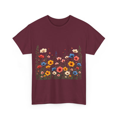 Wildflowers, Graphic T-Shirts for Women, Floral Shirt, Womens Short Sleeve, Ladies Graphic Tees #5106TTS