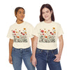 Wildflowers and Pink Roses, Graphic T-Shirts for Women, Floral Shirt, Womens Short Sleeve, Ladies Graphic Tees #5023TTS