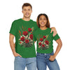 Wildflowers and Red Roses, Graphic T-Shirts for Women, Floral Shirt, Womens Short Sleeve, Ladies Graphic Tees #5129TTS