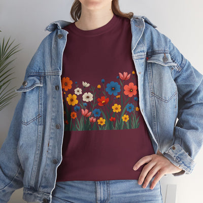 Wildflowers, Graphic T-Shirts for Women, Floral Shirt, Womens Short Sleeve, Ladies Graphic Tees #5112TTS