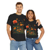 Wildflowers and Orange Roses, Graphic T-Shirts for Women, Floral Shirt, Womens Short Sleeve, Ladies Graphic Tees #5046TTS