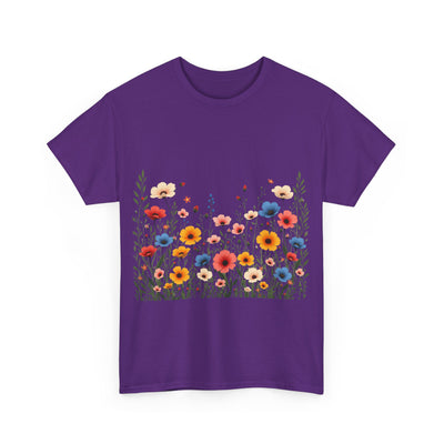 Wildflowers, Graphic T-Shirts for Women, Floral Shirt, Womens Short Sleeve, Ladies Graphic Tees #5106TTS