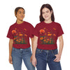 Wildflowers and Orange Roses, Graphic T-Shirts for Women, Floral Shirt, Womens Short Sleeve, Ladies Graphic Tees #5046TTS
